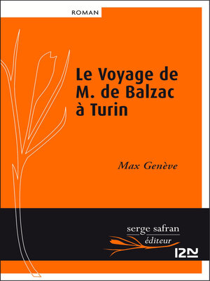 cover image of Le Voyage de M. de Balzac à Turin